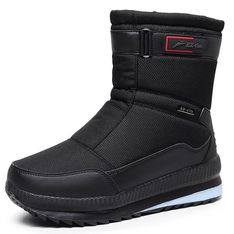 Bottes de neige imperméables pour hommes - Chaussures de randonnée doublées en polaire