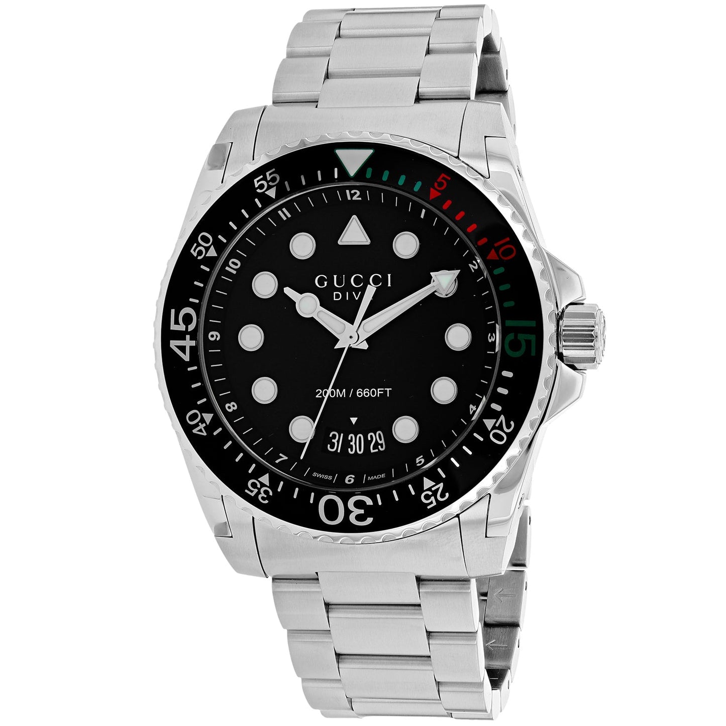 Montre de plongée pour homme Gucci - Acier inoxydable premium