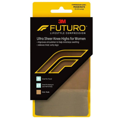 Futuro Ultra Sheer Knee Highs for Women - Medium Nude