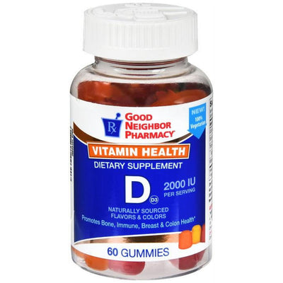 Silver Rod Pharmacy GNP Vitamin D3 2000 IU Gummies - 60 Count
