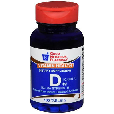 Silver Rod Pharmacy Good Neighbor Vitamin D 10000 IU Tablets - 100 Count
