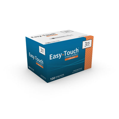 Easy Touch LuerLock 3 mL Syringe - 100 Count