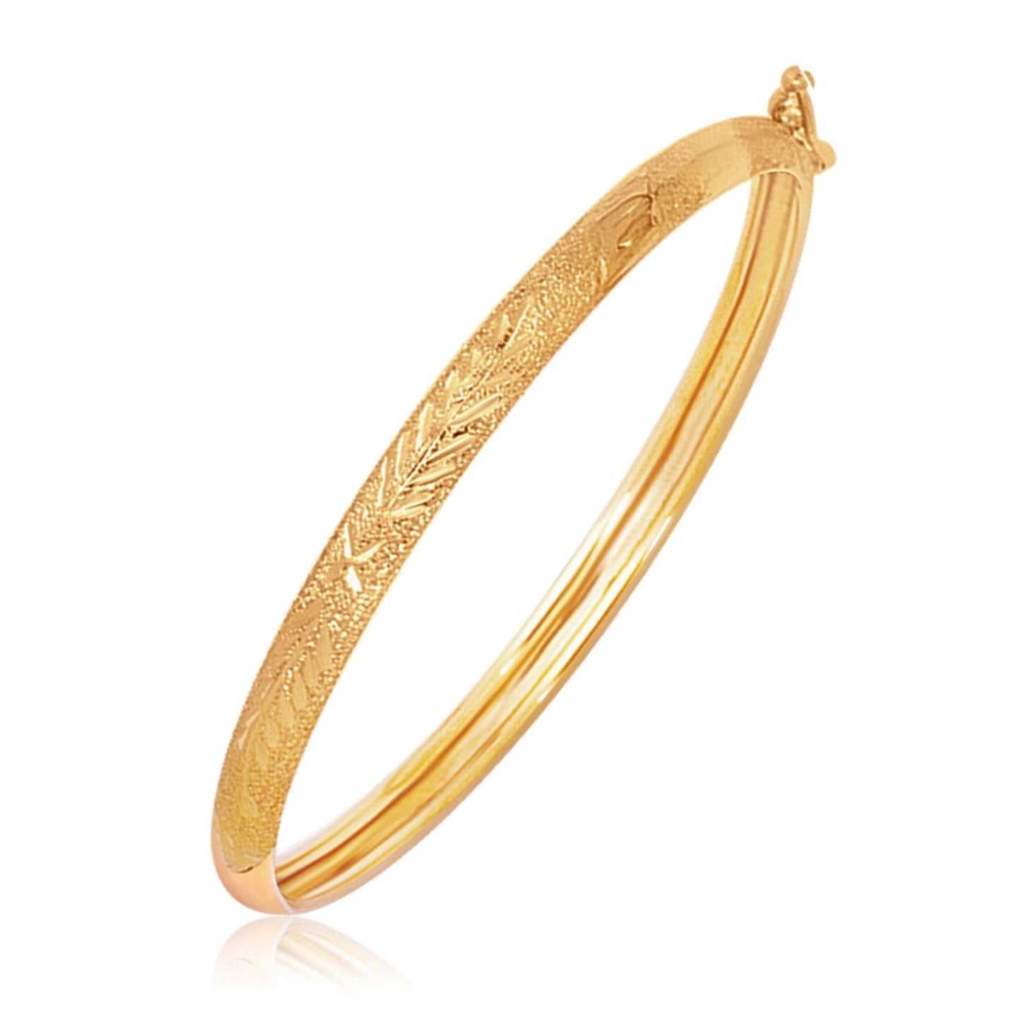 Bracelet pour enfants en or jaune 14 carats avec motif taillé en diamant