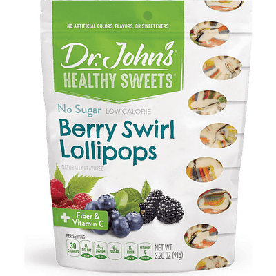 Sucette sans sucre Berry Swirl de Dr. John's