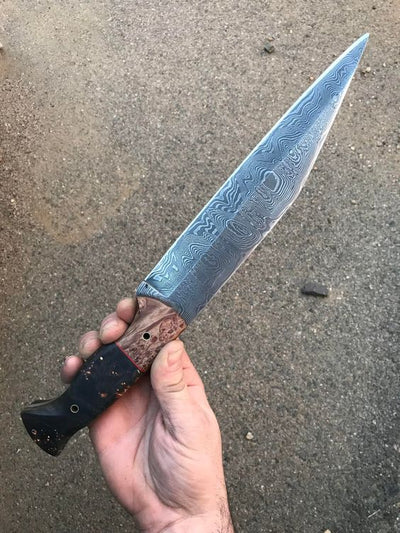 Handcrafted Viking Seax Knife with Premium Leather Sheath - Korvel