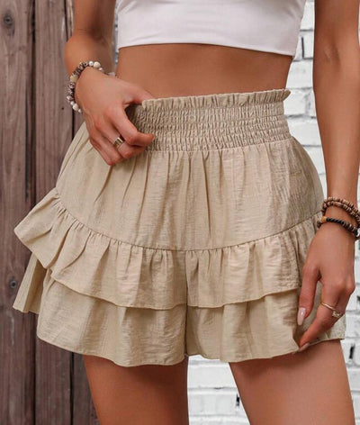 Smocked Layered Shorts - Korvel