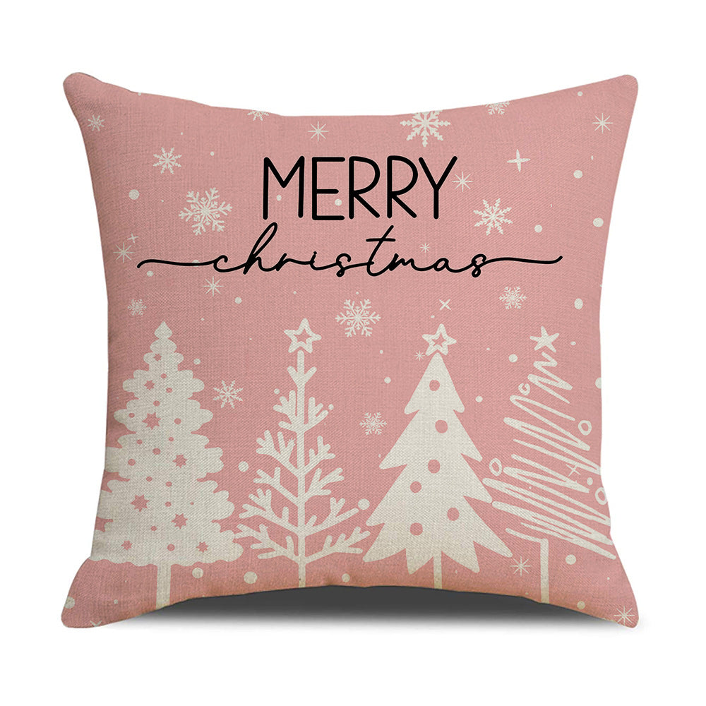 Pink Dog Christmas Snowman Pillow Cover Amazon Home Sofa Cushion Cover Holiday Pillow - Korvel