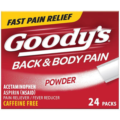 Goody's Caffeine Free Powder Stick Packs for Pain Relief