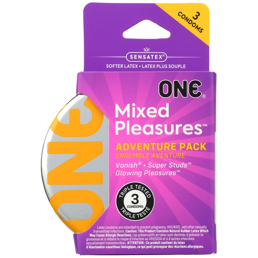 Préservatifs ONE Next Generation Mixed Pleasures - Boîte de 3