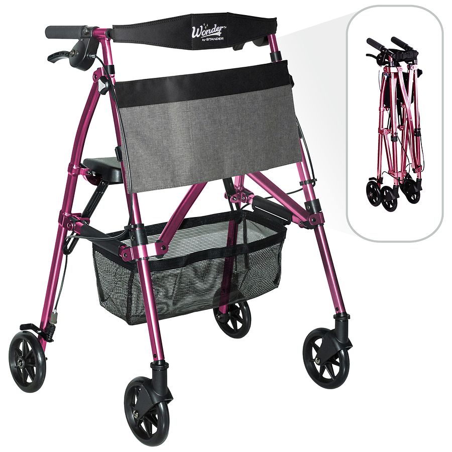 Rollator Stander EZ Fold-N-Go - Rose Régale
