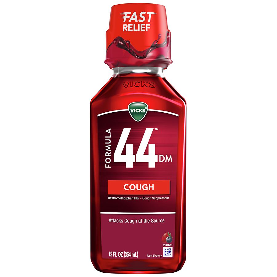 Vicks® Formula 44™ Alivio de Tos Sin Somnolencia – Sabor a Frambuesa