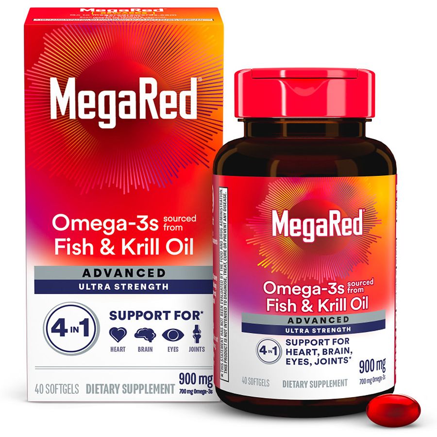 MegaRed Advanced 4in1 Omega-3 Fish & Krill Oil Softgels