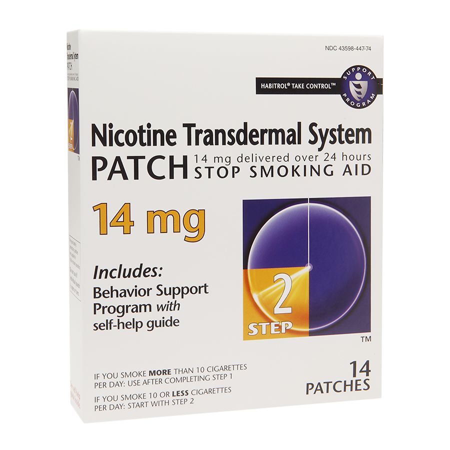 Habitrol Sistema de Parches Transdérmicos de Nicotina, Paso 2, 14 Mg
