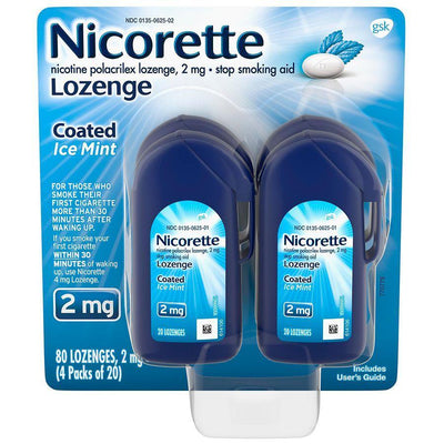 Nicorette 2 Mg Ice Mint Lozenges - Stop Smoking Aid
