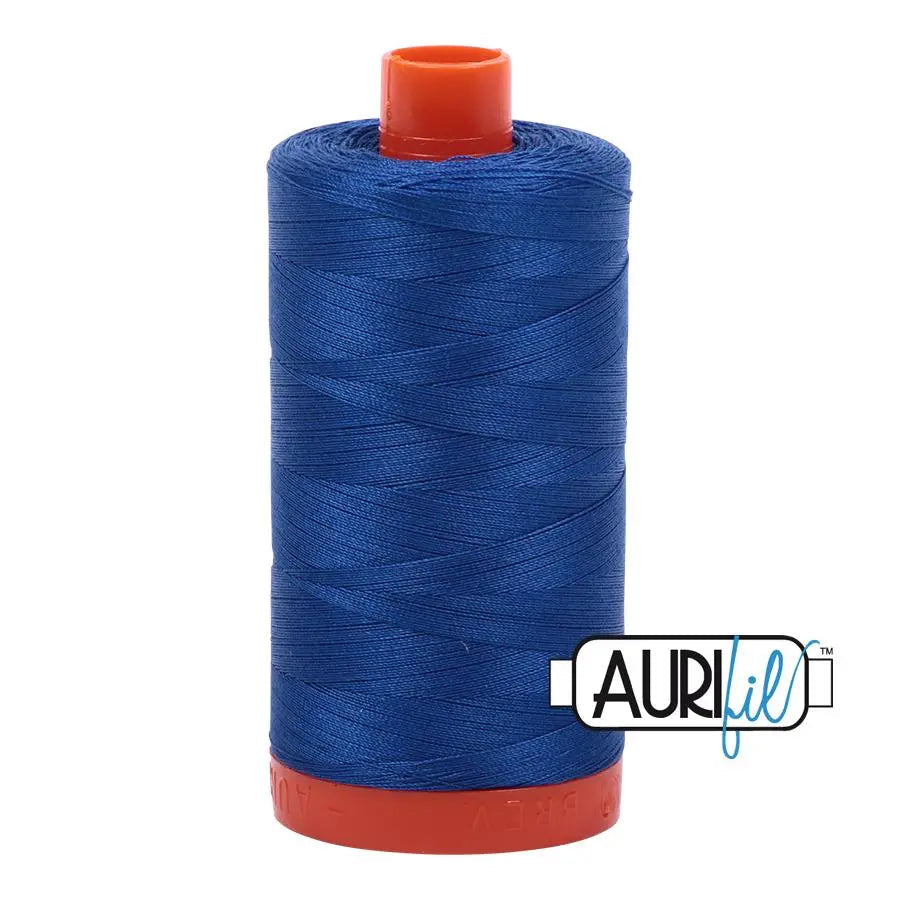 Carrete Grande de Algodón Aurifil 50wt Azul Medio