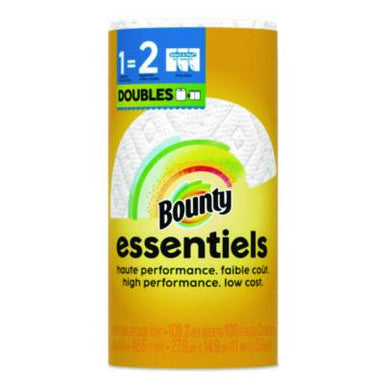 Bounty Essentials Select-A-Size Paper Towels, White, 1 Double Roll