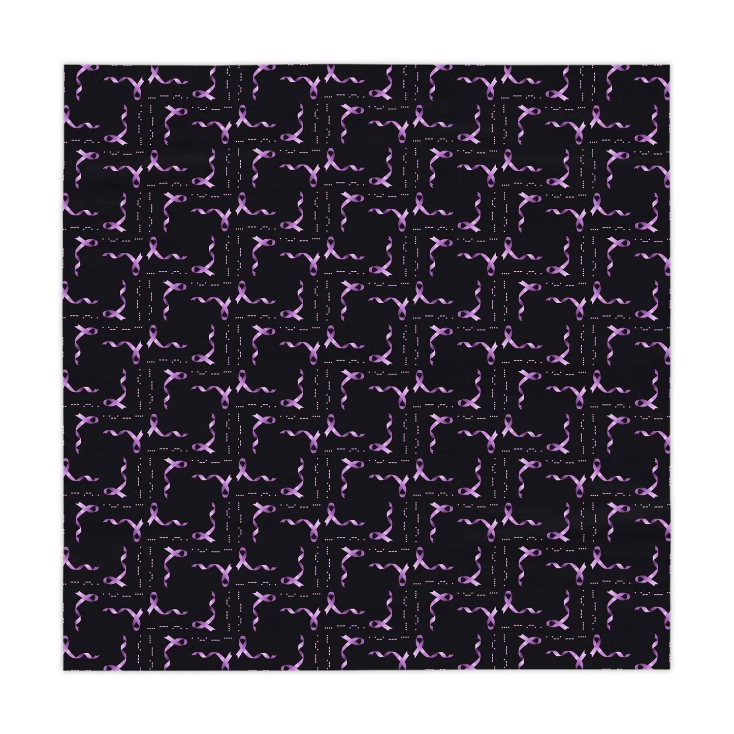 Epilepsy Awareness Morse-Code HOPE Tablecloth - Purple Ribbon Design