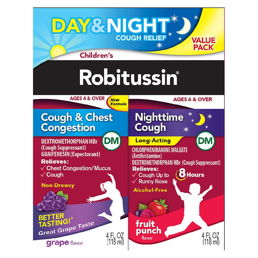 Pack de valeur Robitussin Soulagement de la toux Jour & Nuit pour enfants