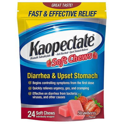 Kaopectate Chews Souples pour le Confort Digestif - Saveur Fraise