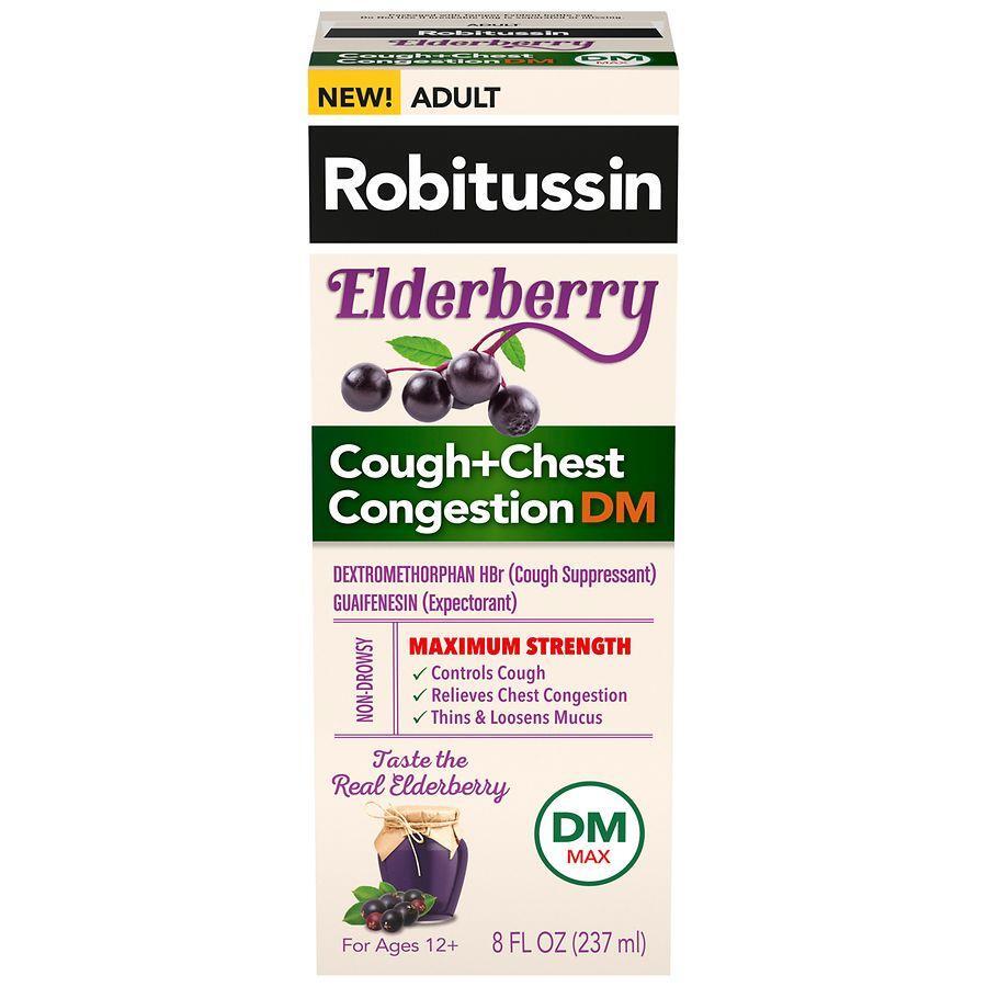 Robitussin Soulagement de la Toux Maximum Force à la Sureau, 8 Fl Oz