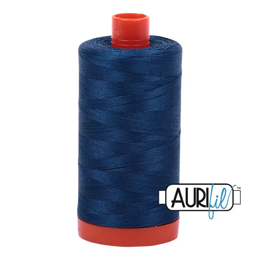 Medium Delft Blue Aurifil Cotton 50wt Large Spool