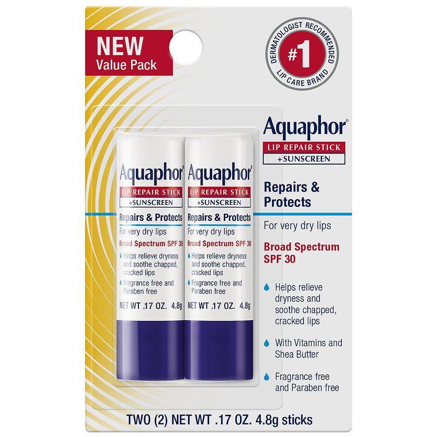 Aquaphor Lip Repair Stick with SPF 30 - 2 Pack