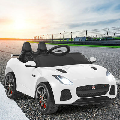 12V Jaguar F-Type SVR Licensed Kids Ride On Car - White