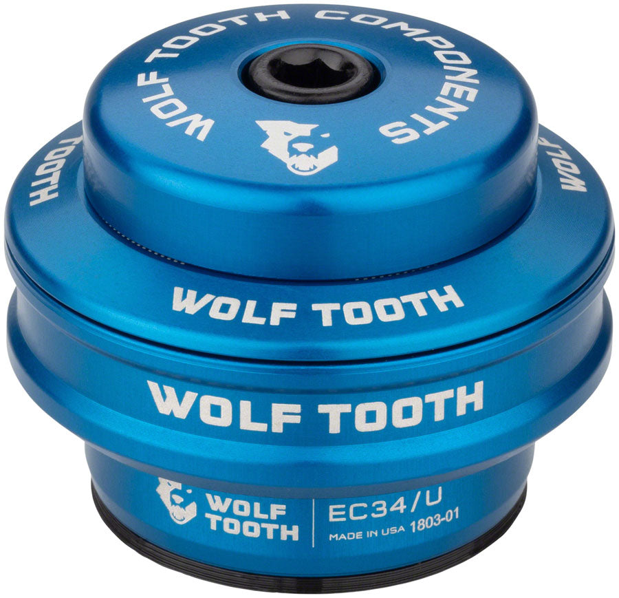 Wolf Tooth Premium Headset - EC34/28.6 Superior 16mm Apilamiento Azul