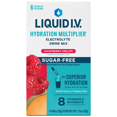 Liquid I.V. Sugar Free Raspberry Melon Drink Mix - 6 Ct