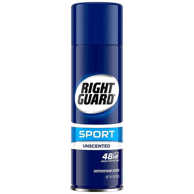 Right Guard Antiperspirant Aerosol, Unscented Sport 6 Oz