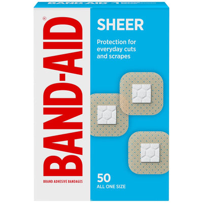 BAND-AID Brand Sheer Sports Adhesive Bandages - 50ct