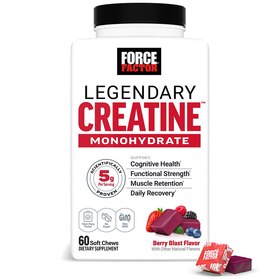 Force Factor Legendary Creatine Soft Chews - Berry Blast