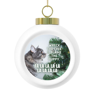 Personalized Holiday Tree Ball Ornament - Korvel