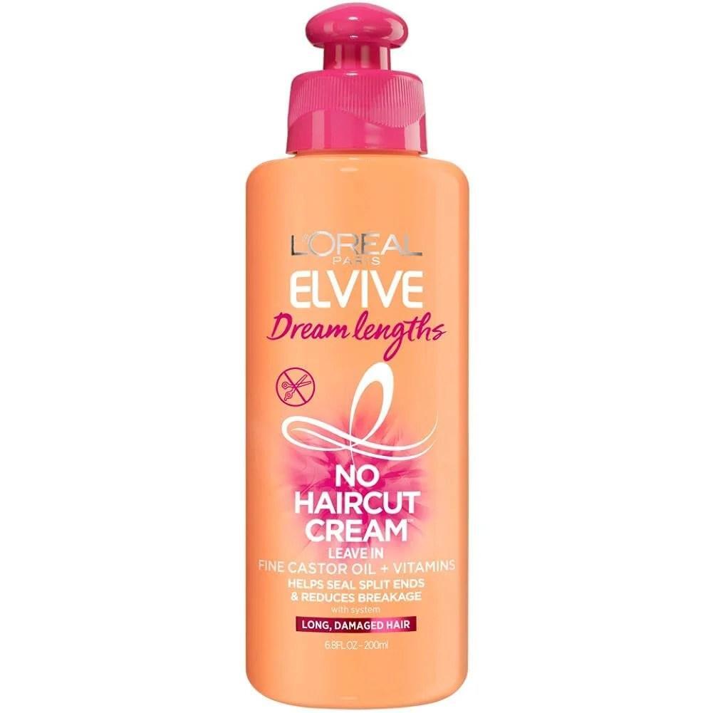L'Oreal Paris Elvive Dream Lengths No Haircut Cream Acondicionador Sin Enjuague, 6.8 Fl. Oz