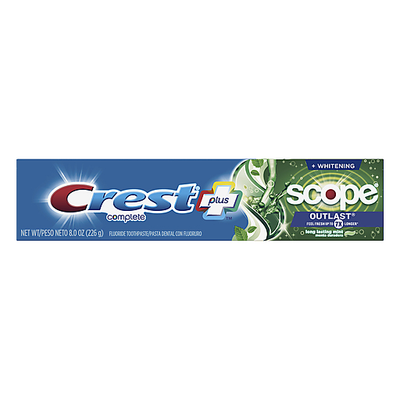 Dentifrice Crest Complete Plus Scope - Saveur Menthe Longue Durée