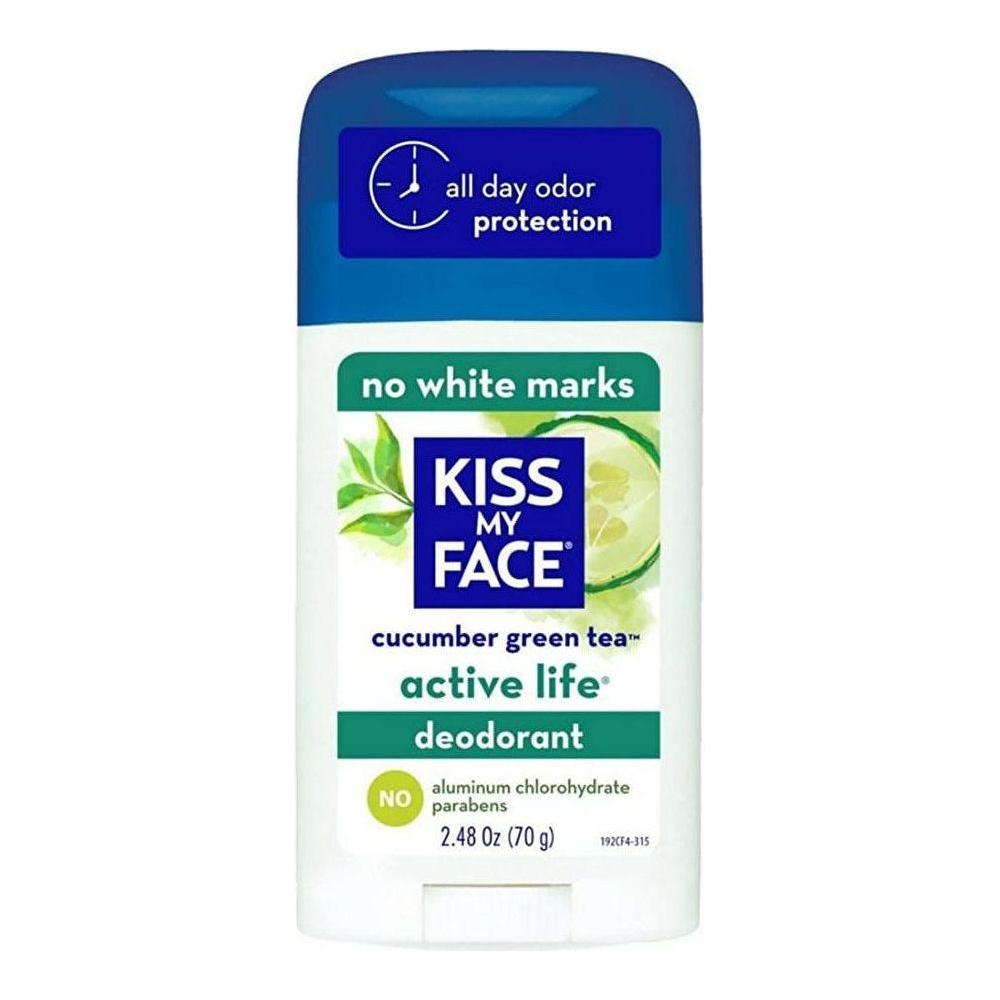 Kiss My Face Active Life Deodorant Stick - Pepino Té Verde, 2.48 Oz