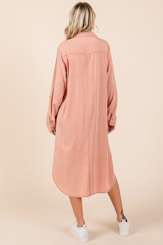 Robe Chemise à Manches Longues Boutonnée pour Femmes - Intemporelle et Polyvalente