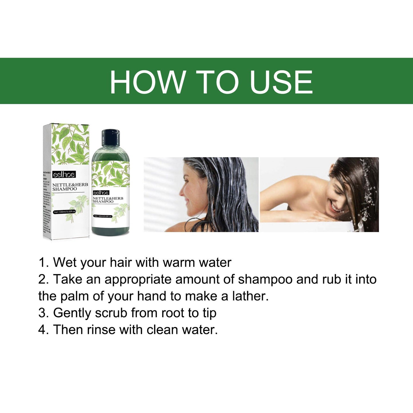 Herbal Shampoo Deeply Cleanses Scalp, Softens Hair, Moisturizes Hair Roots, And Strengthens Hair - Korvel