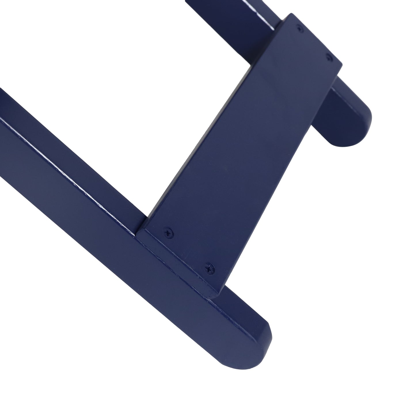 Outdoor Folding Wooden Side Table, Navy Blue, 15"D x 22.75"W x 18.25"H - Korvel