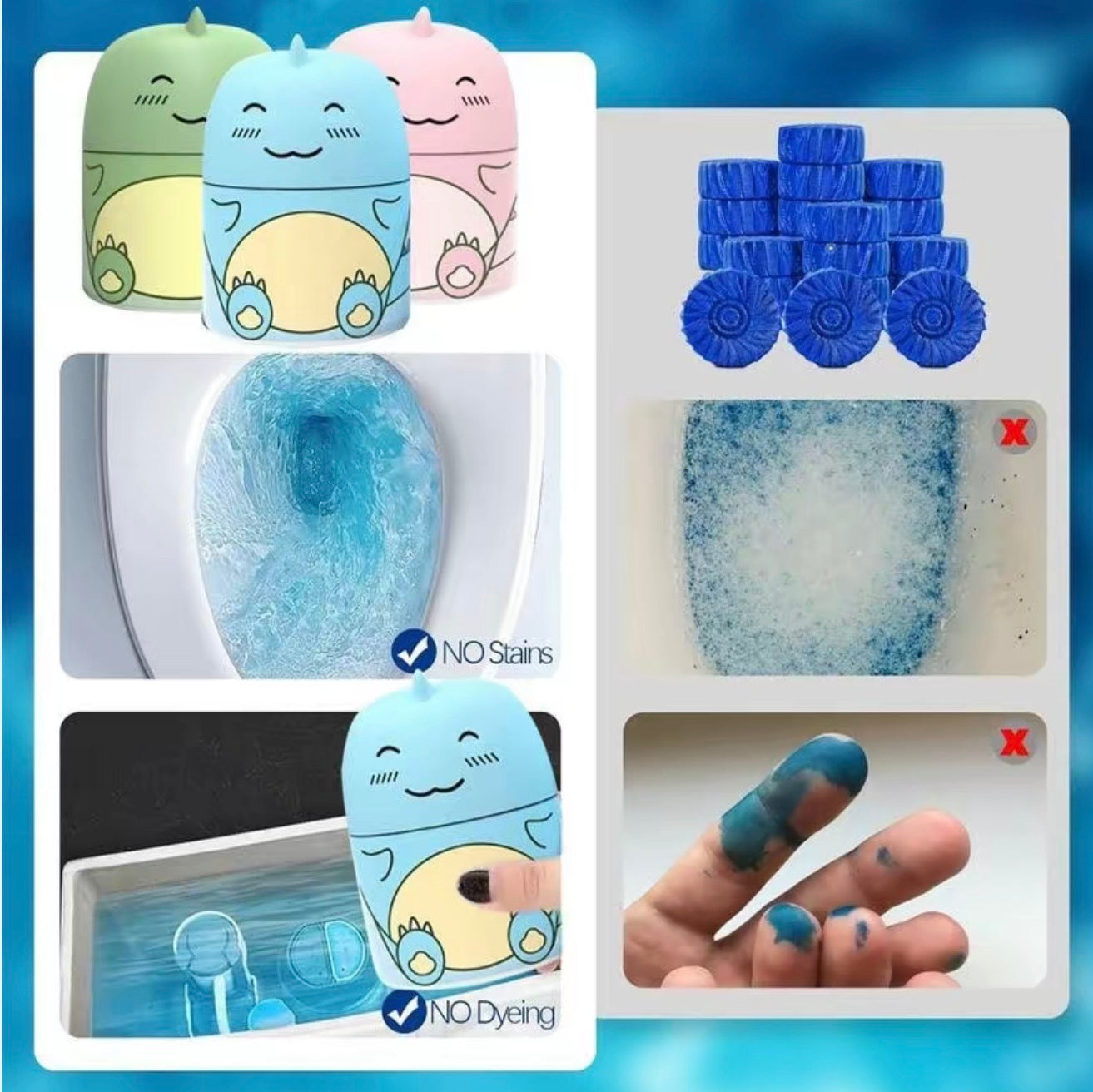 DinoClean RestroomSet - Eco-Friendly Toilet Cleaning Solution