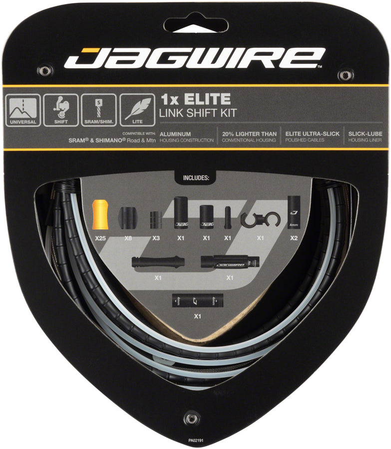 Jagwire 1x Elite Link Shift Cable Kit - Polished Black