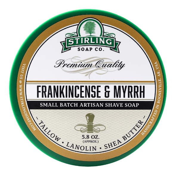 Stirling Soap Co. Jabón de Afeitar de Incienso y Mirra 5.8 oz