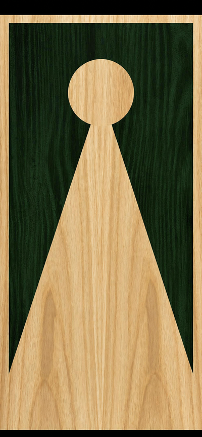 Premium Navy Blue & Wood Grain Cornhole Boards