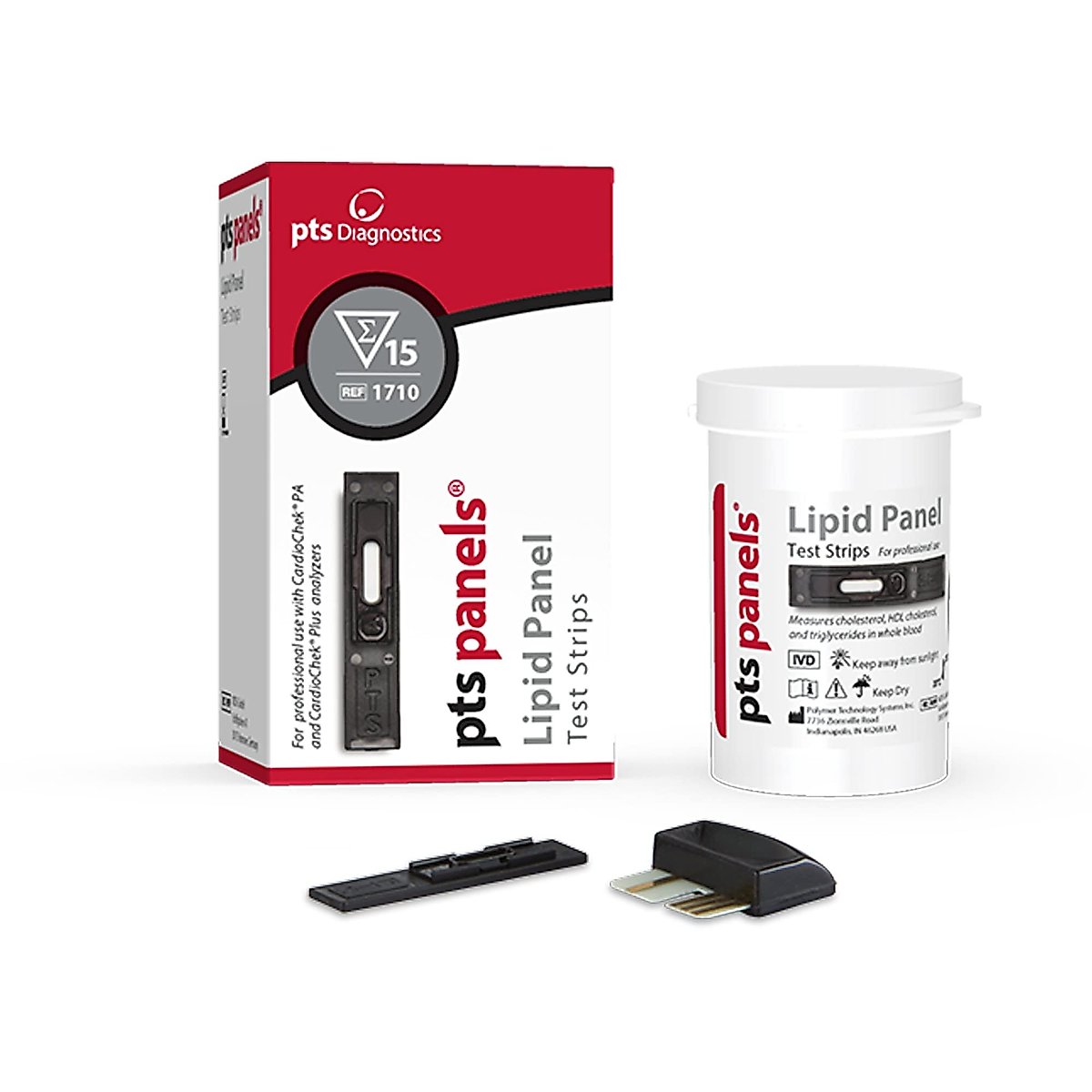 Tiras de Prueba Lipídica CardioChek PTS Panels 1710 para Analizador de Colesterol