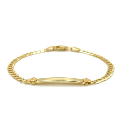 Pulsera de Identificación Infantil de Eslabones Curb de Oro Amarillo de 14k