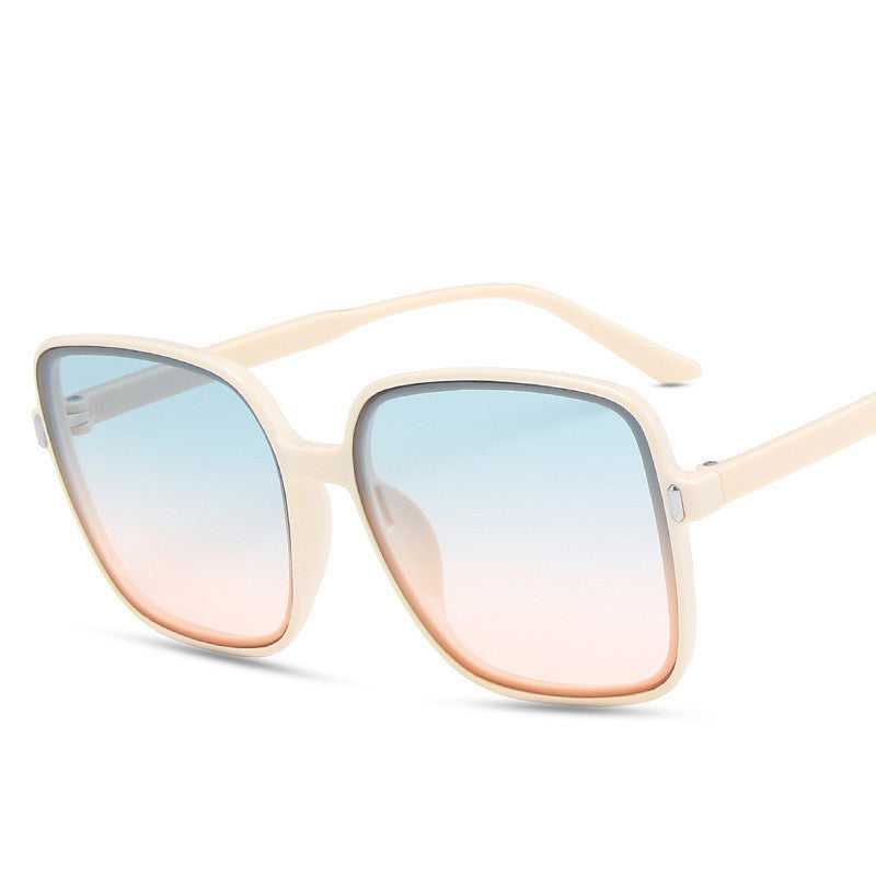 Big Square Sunglasses with Stylish Rice Nail Design