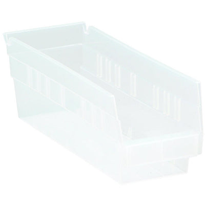 Quantum Storage Systems Shelf Bin - Clear Polypropylene, 4 In