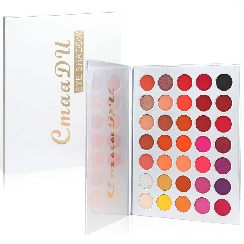 CmaaDu 35 Colors Matte Eyeshadow Metal Waterproof Pearl Glitter Eyeshadow Palette - Korvel