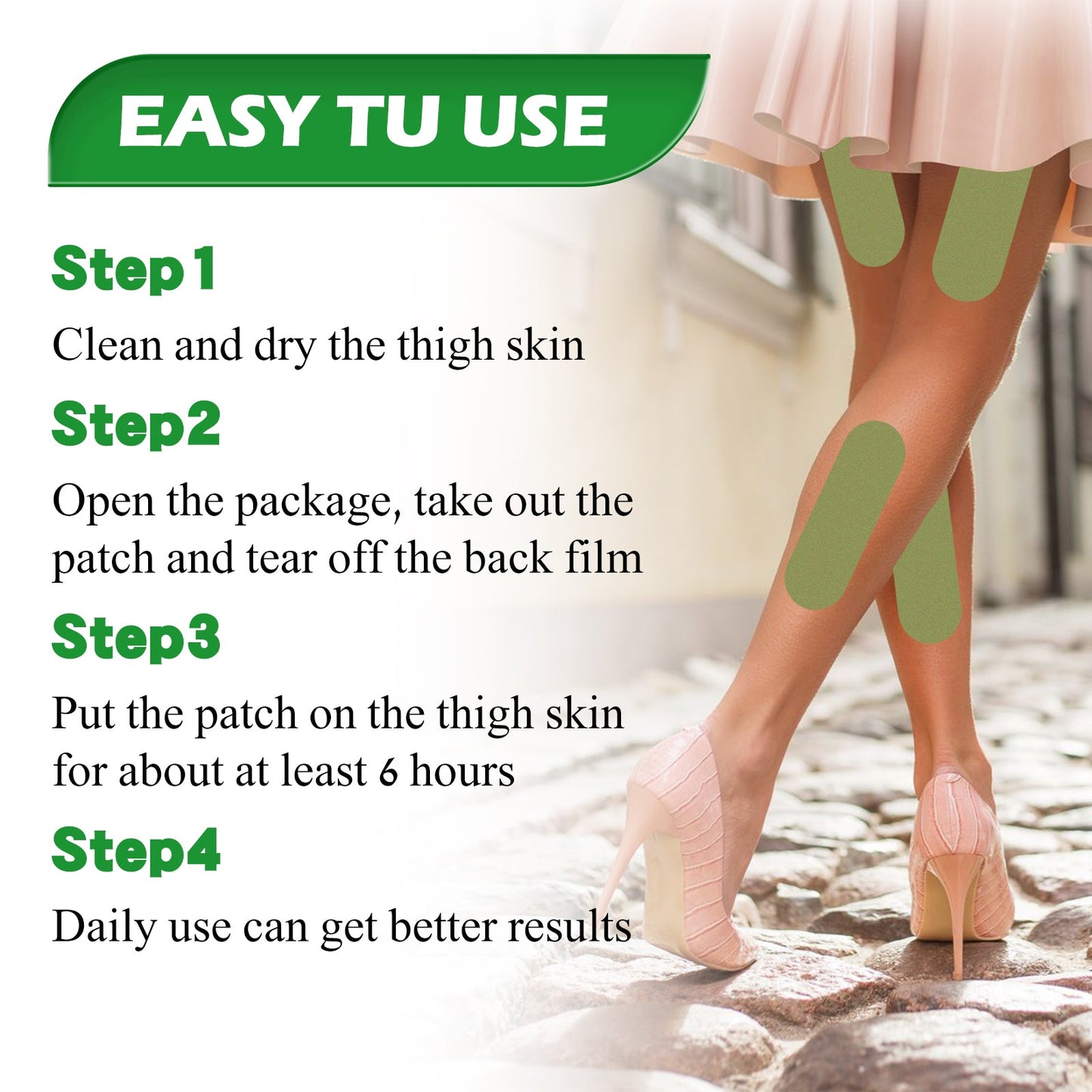 Moxa Leg Lift Paste, Tight Leg Fat, Anti-Orange Peel Shape Lazy People To Create Beautiful Slim Legs - Korvel