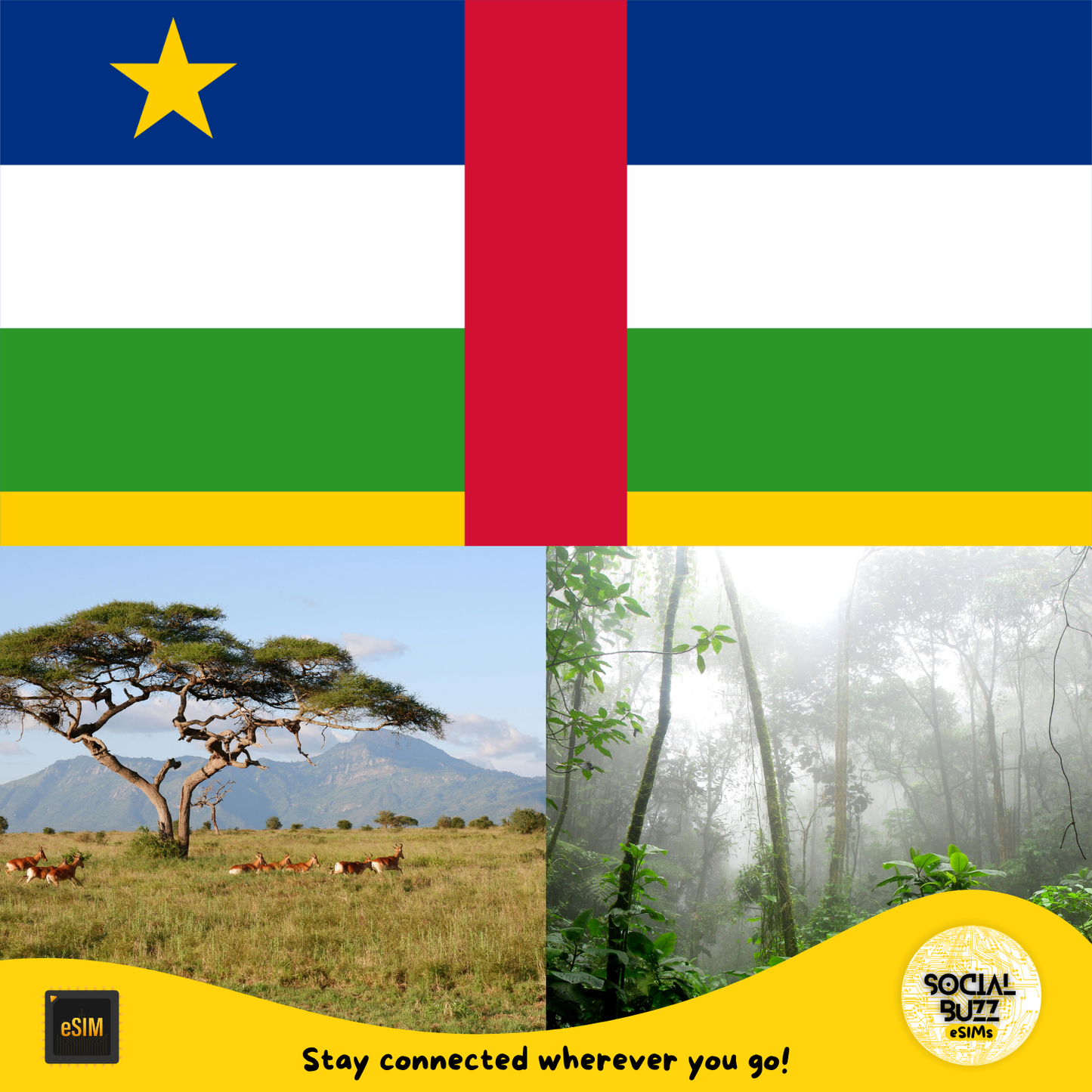 High-Speed eSIM Data Plan for Central African Republic - Korvel
